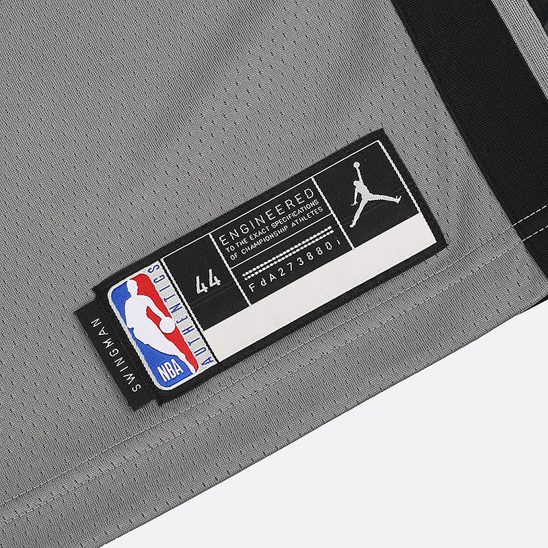 мужская серая майка Jordan Kyrie Irving Nets Statement Edition 2020 NBA Jersey CV9469-008 - цена, описание, фото 2